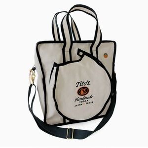 NWT~$170~Tito’s Vodka X Tangerine~Canvas Pickleball Embroidered Logo Tote Bag
